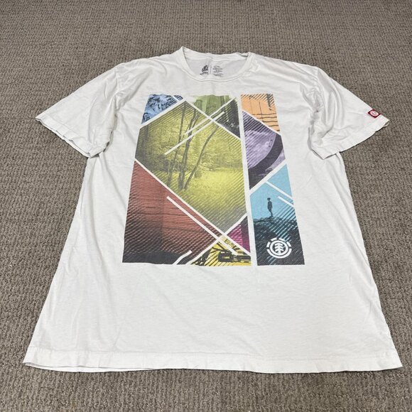 Element T-Shirt White Short Sleeve Men’s Size Large - Picture 1 of 5
